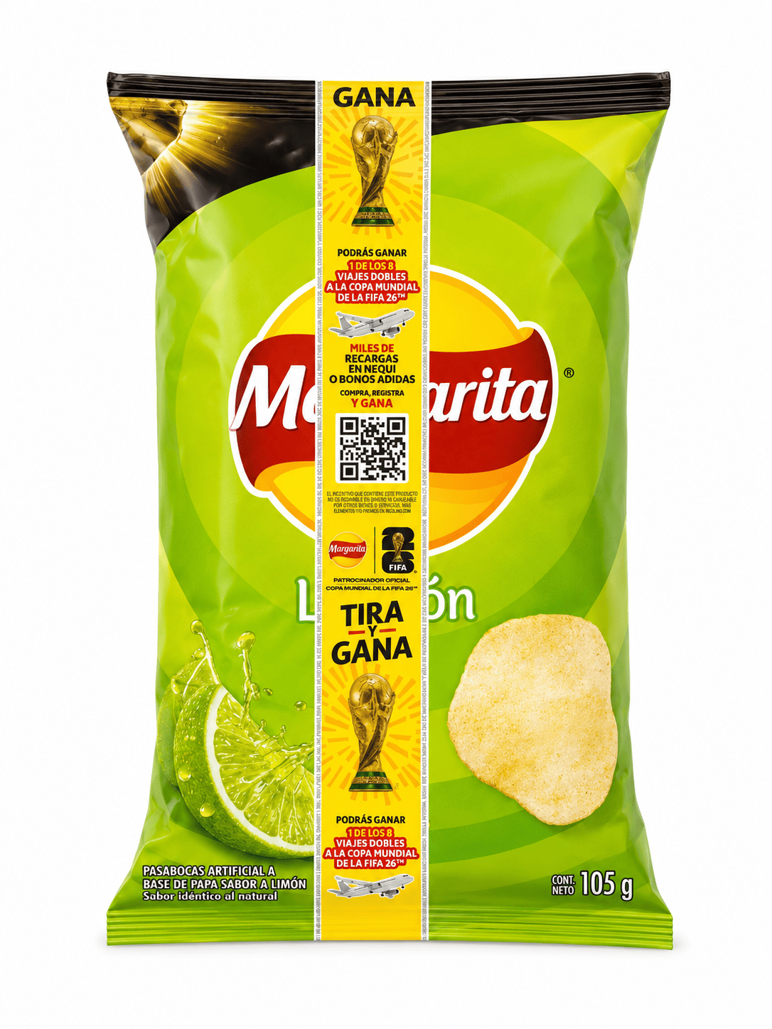 Papás limón Margarita 105 gramos