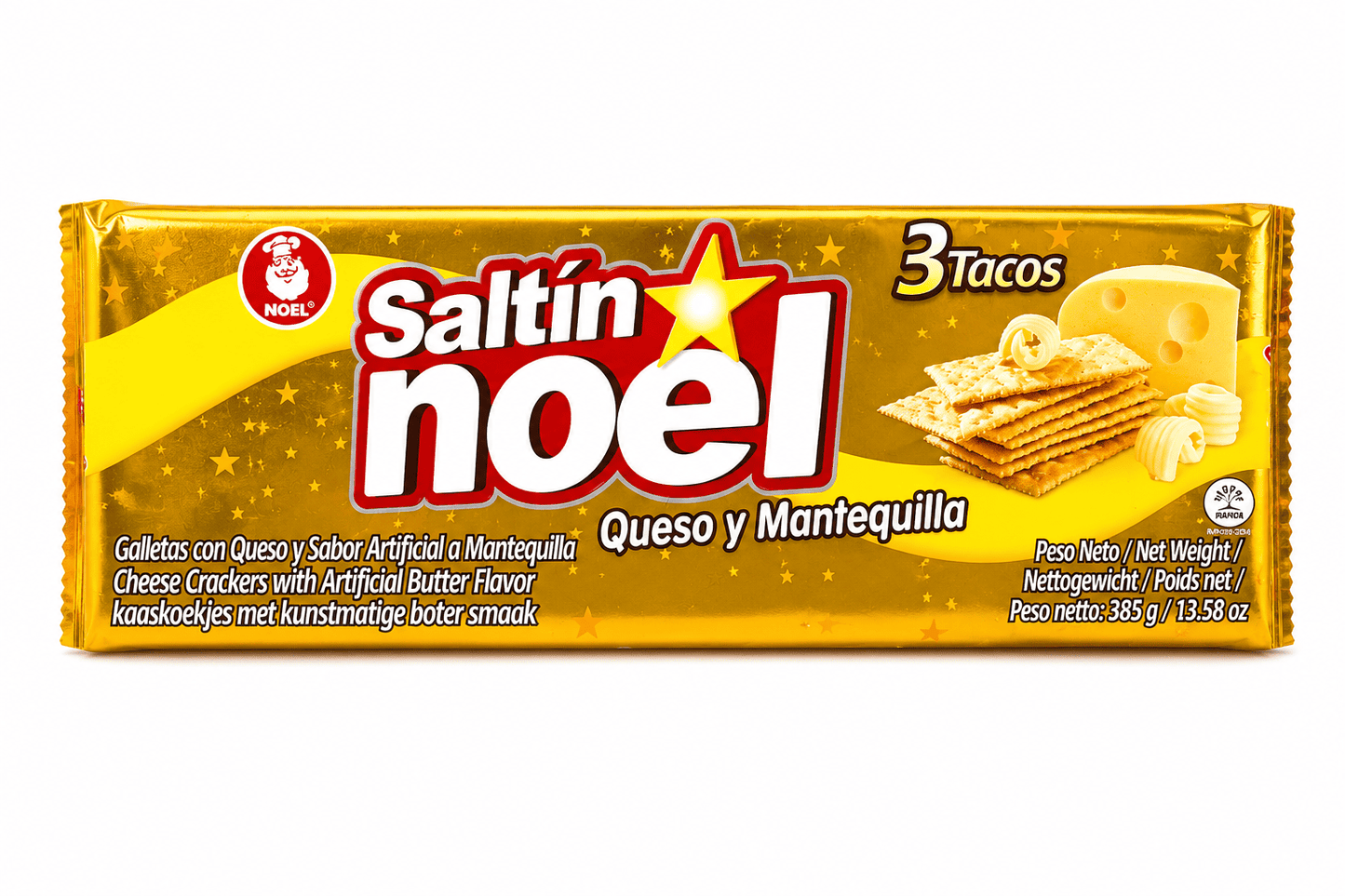 Saltin noel queso y mantequilla 385g