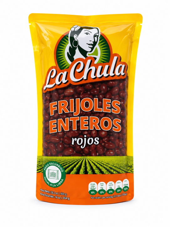 Frijoles rojos enteros La Chula peso neto 800g