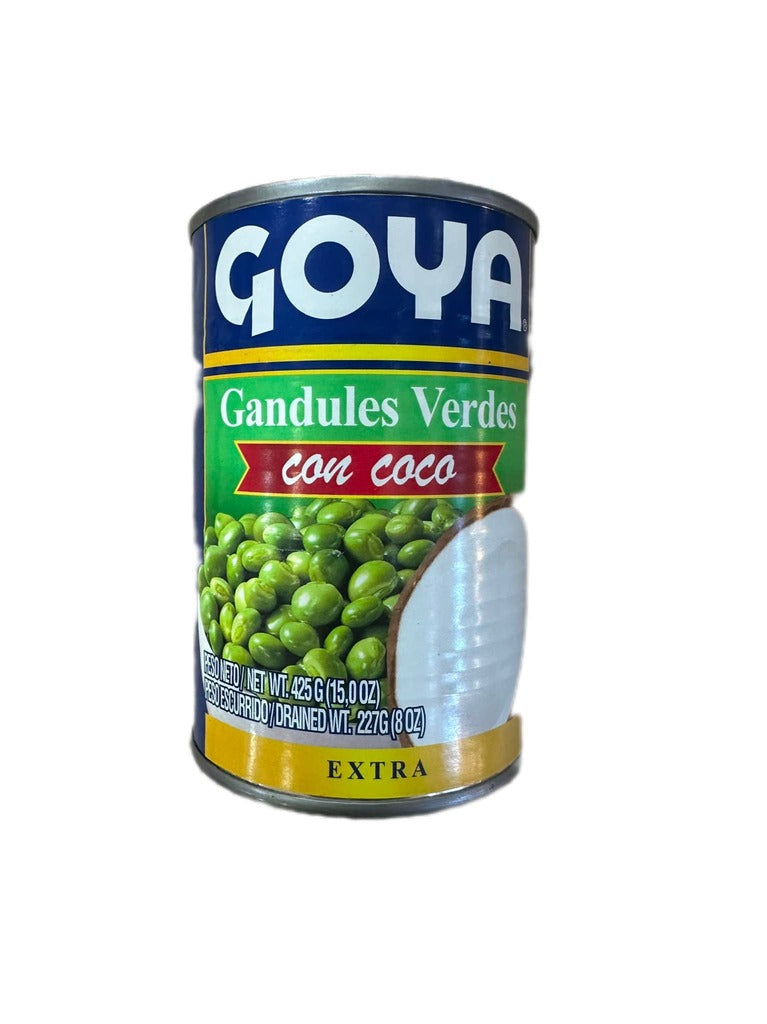 Gandules verdes con coco lata Goya peso neto 425g