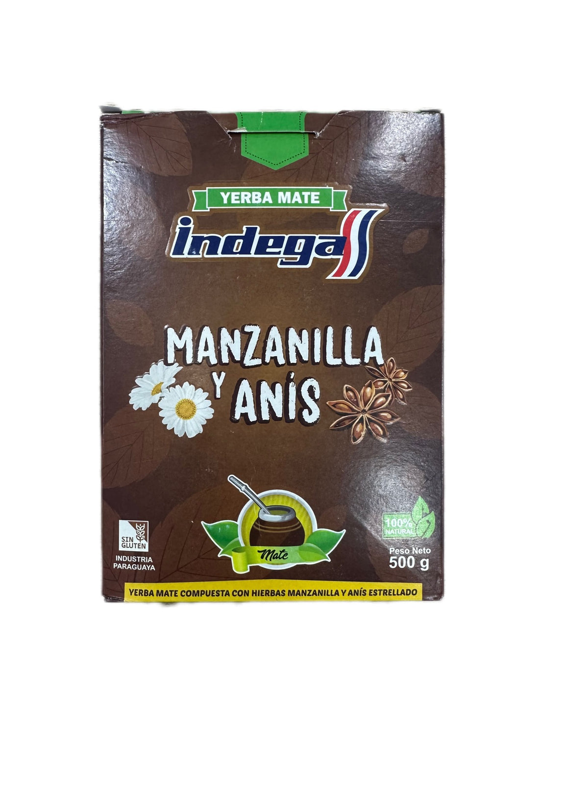 Yerba mate Indega manzanilla y anis 500g