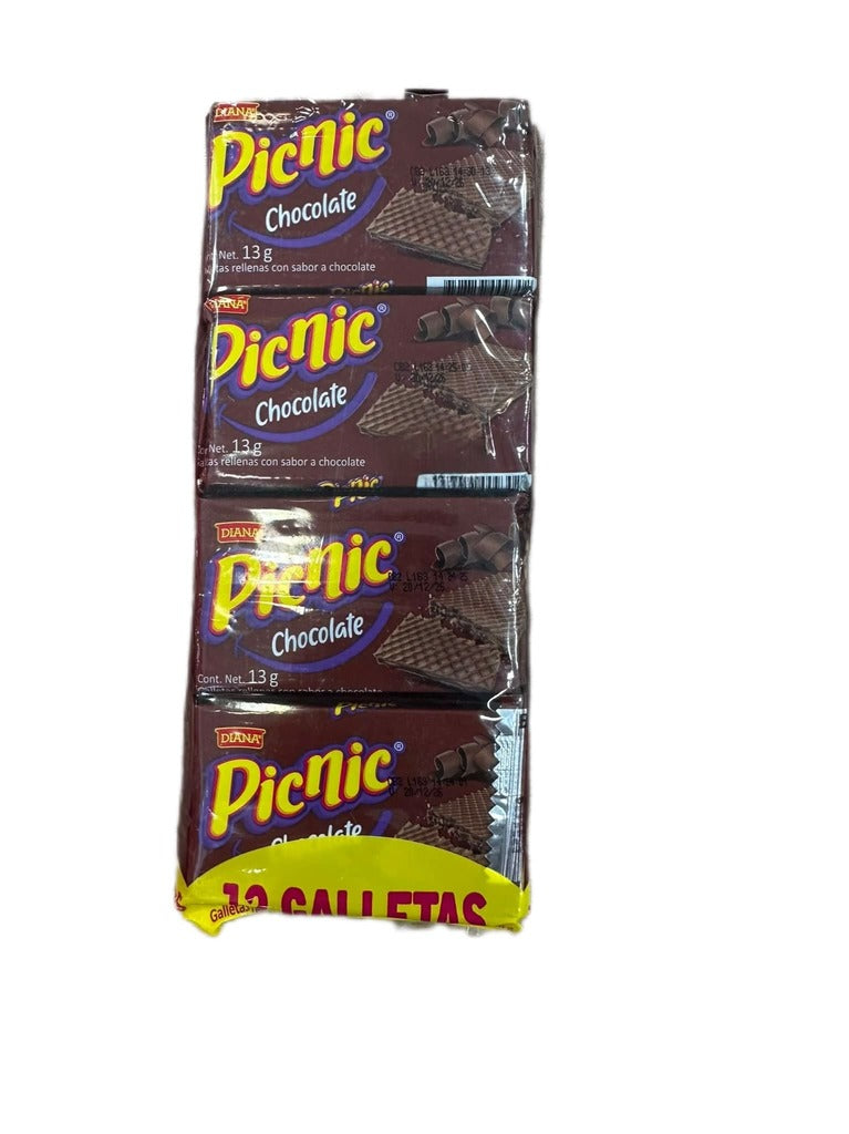 Galleta chocolate Picnic 13g paquete 12 unidades
