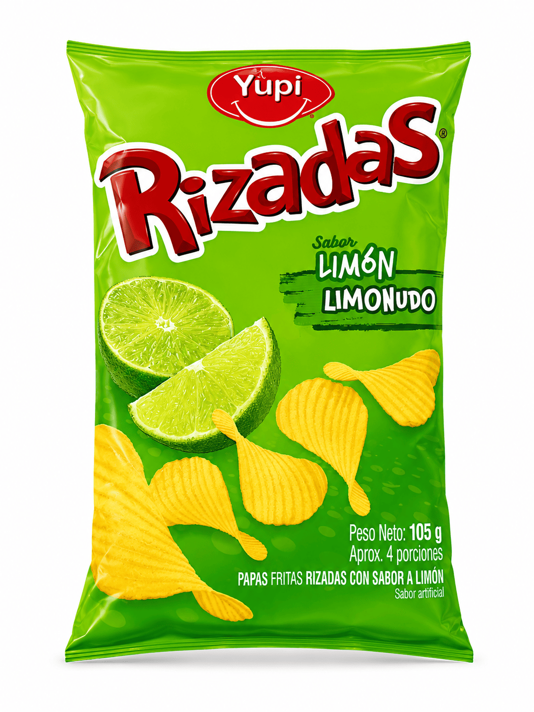 Rizadas limón Yupi 105 gramos