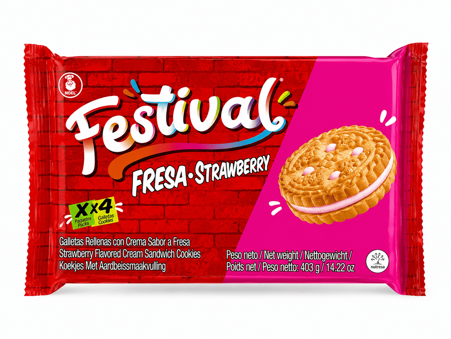 Galletas festival varios sabores 403g 12unidades