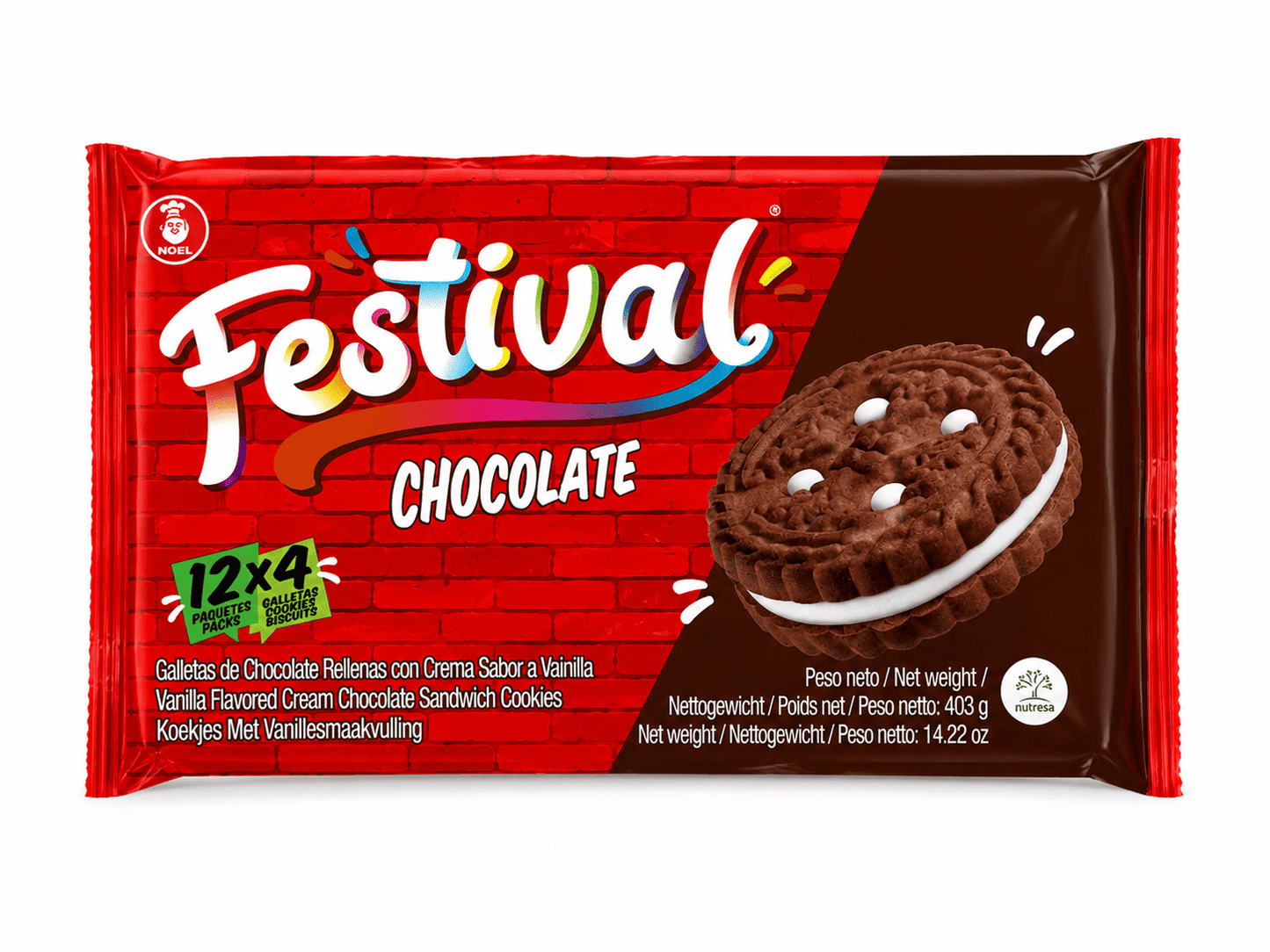 Galletas festival varios sabores 403g 12unidades