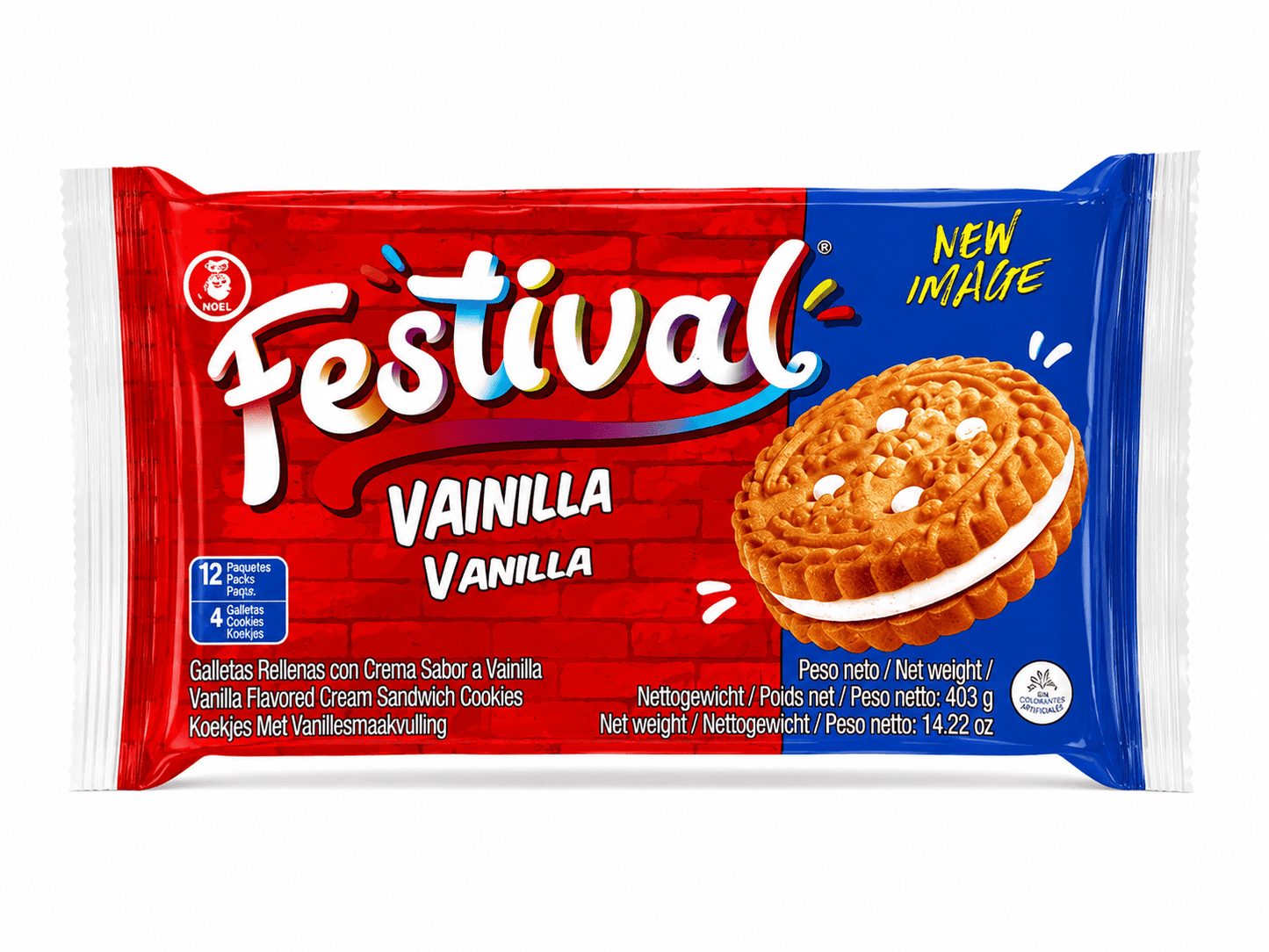 Galletas festival varios sabores 403g 12unidades