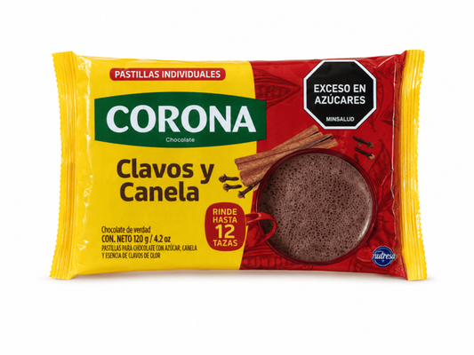 Chocolate Corona clavos y canela 200g