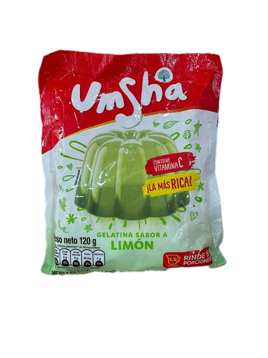 Mezcla en polvo para gelatina sabor limon Umsha 120g