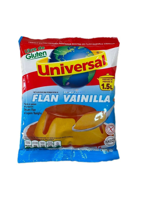 Mezcla en polvo para flan sabor vainilla Universal 250g